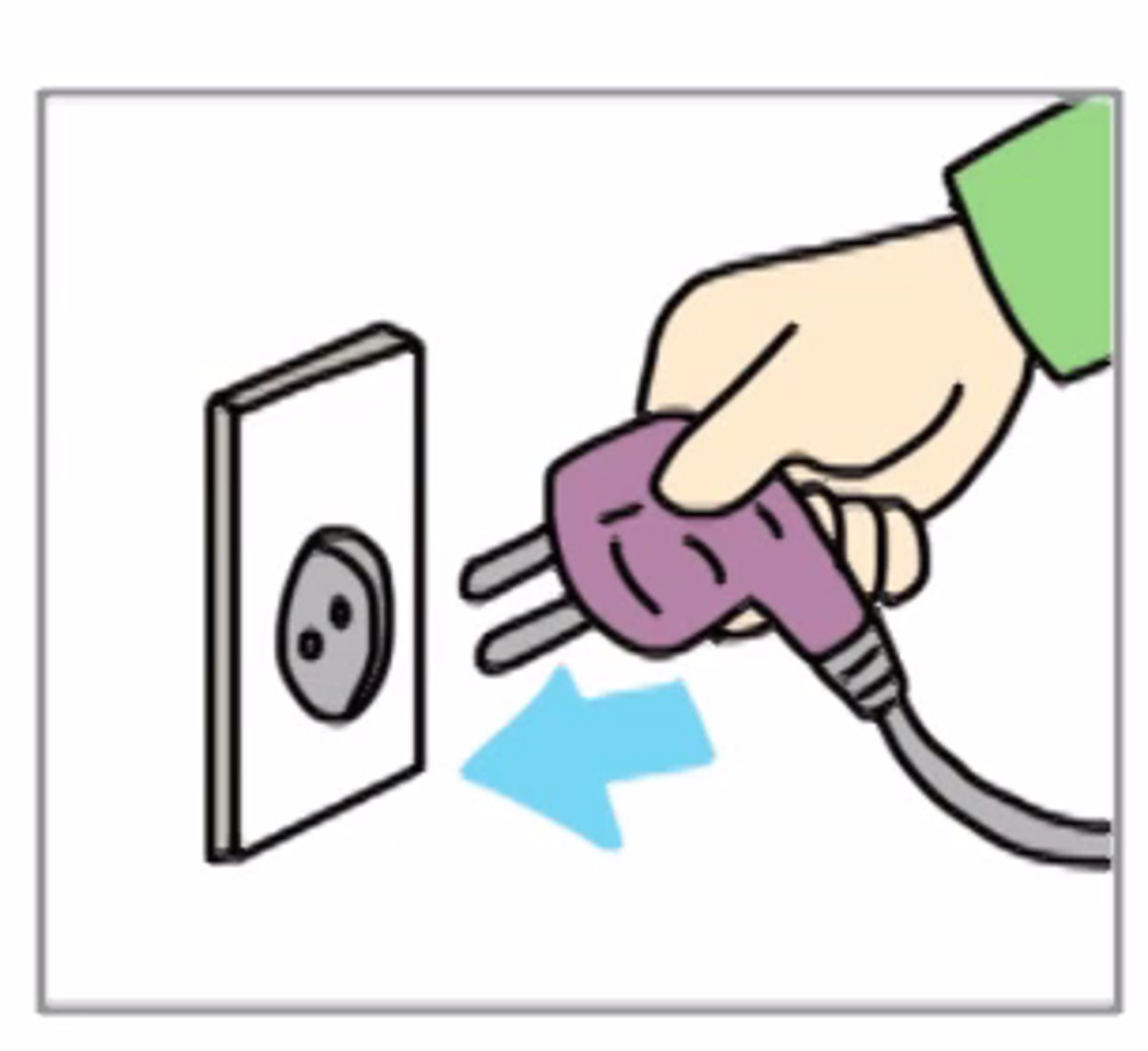 <p>to plug in the plug</p>