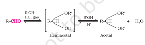 <p>same can be done for ketone</p>