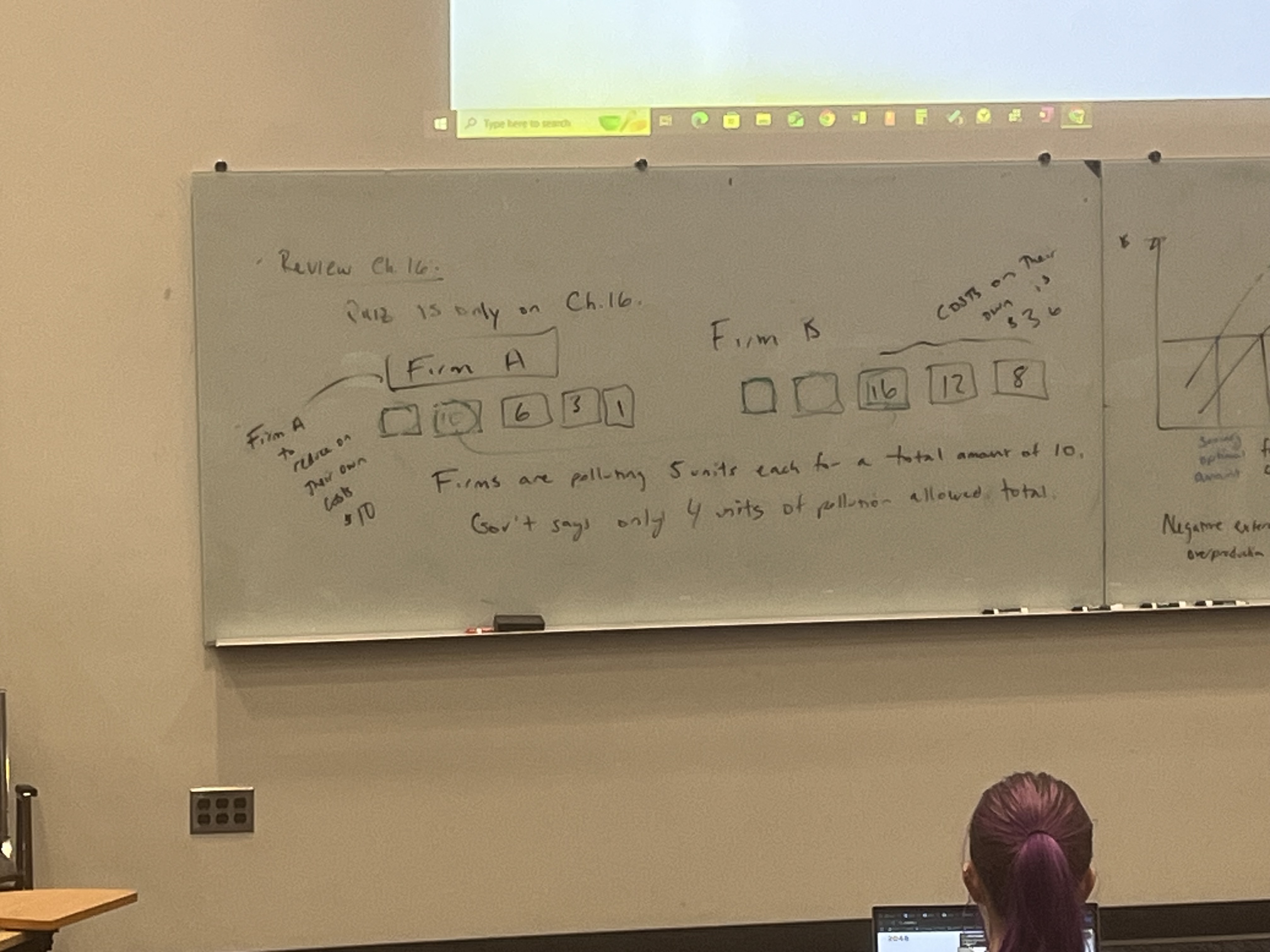 <p>MC are the numbers in the boxes</p><p>firm B would save 6 dollars if firm A sells the rest of its permits (6,3,1)</p>