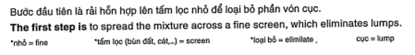 <p>bước đầu tiên là</p>