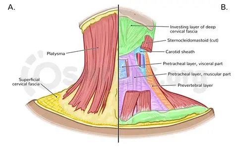 <p>T/F Lamina superficialis of the deep cervical fascia</p><p><strong><mark data-color="red" style="background-color: red; color: inherit">T - </mark></strong>A. Covers entire neck</p><p><strong><mark data-color="red" style="background-color: red; color: inherit">F -</mark></strong><mark data-color="red" style="background-color: red; color: inherit"> </mark>B. Forms fascia masseterica</p><ul><li><p><strong>masseteric fascia</strong> is part of the <strong><u>temporal fascia</u></strong></p></li></ul><p><strong><mark data-color="red" style="background-color: red; color: inherit">F - </mark></strong>C. Extends from the skull base to the bodies of T3-T4</p><ul><li><p>extends from the <strong><u>skull base</u></strong><u> to approximately the </u><strong><u>sternal notch</u></strong> (<u>T1 </u>level)</p></li></ul><p><strong><mark data-color="red" style="background-color: red; color: inherit">T - </mark></strong>D. Forms fascia of submandibular gland</p><p><strong><mark data-color="red" style="background-color: red; color: inherit">T -</mark></strong><mark data-color="red" style="background-color: red; color: inherit"> </mark>E. extends posteriorly to proc. transversi</p><ul><li><p>to the <strong>transverse processes of the cervical vertebrae</strong></p></li></ul><p></p>
