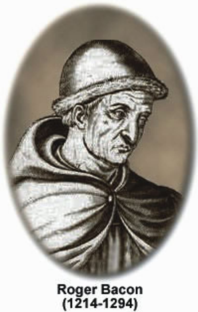 <p>A monk and lecturer at Oxford Uni who was arrested and removed from his positions for questioning Galen's work and the word of the Church - 1277</p>