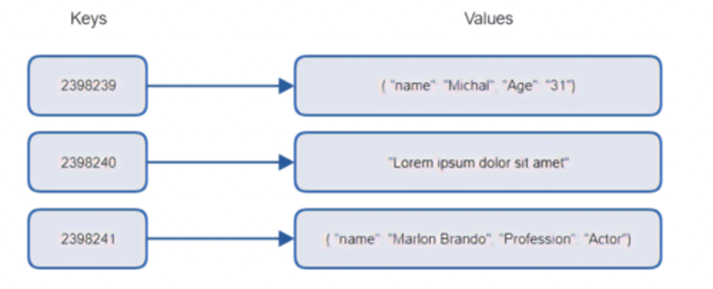 <p>Database with two columns ("key" and "value")</p>
