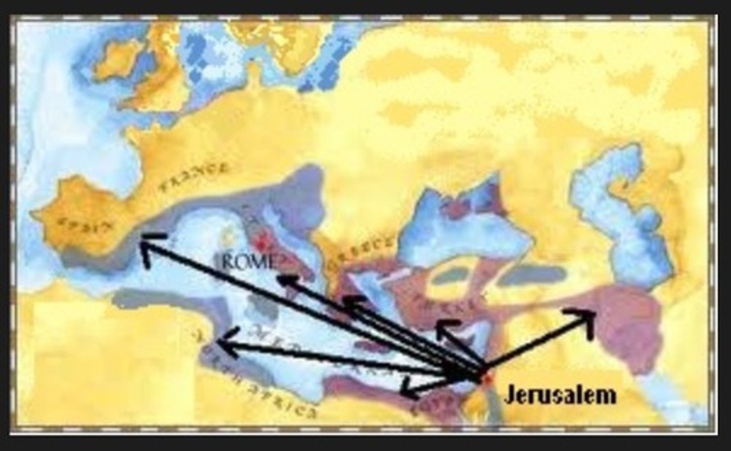 <p>The dispersion of any people from their original homeland.</p>