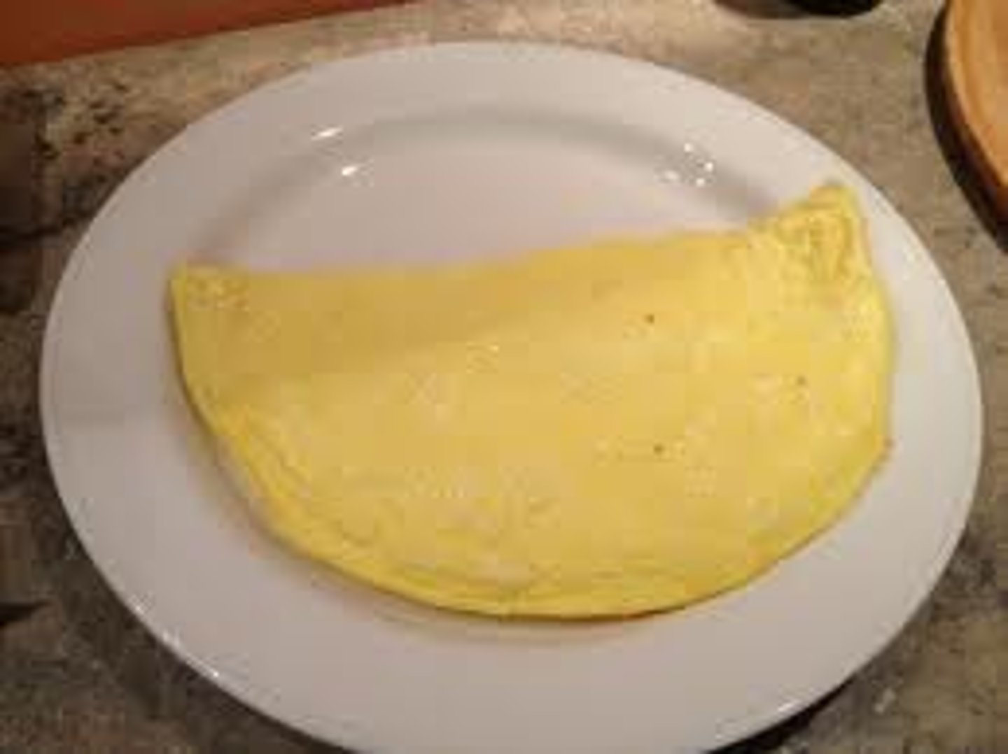 <p>a plain omelet</p>