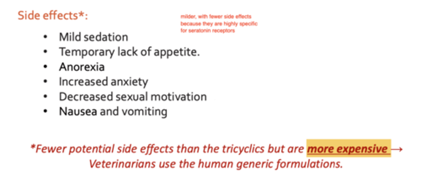 <p>no, their side effects are mild because they are selective for serotonin receptors</p>