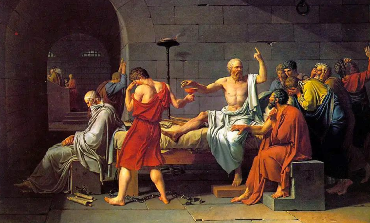 **The Death of Socrates** by Jacques-Louis David