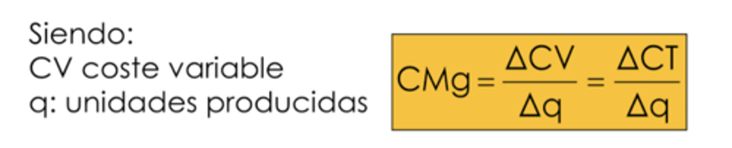 <p>coste marginal (CMg)</p>