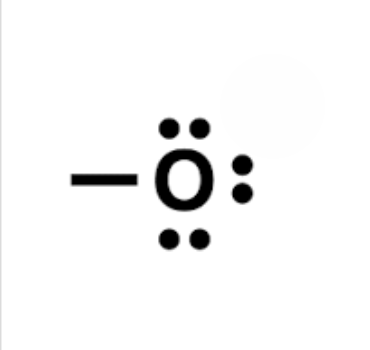 <p>Oxygen - One Bond &amp; Three Lone Pairs</p>