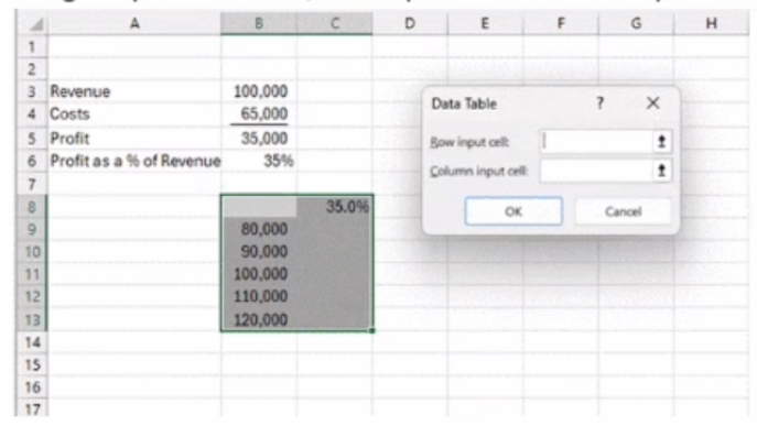 <p>Using the provided view, to complete the data table you would do which of the following (select the most appropriate option)?</p>