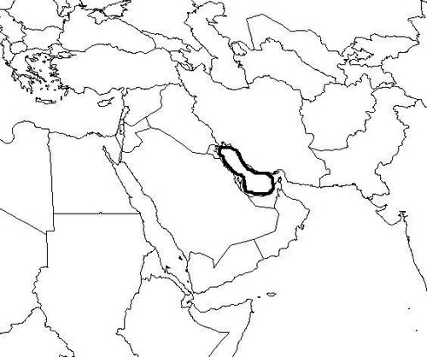 <p>gulf to the east of the Arabian Peninsula</p>