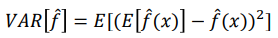 <p>The <strong><u>variance</u></strong> of an estimator <strong>measures how much the estimator spreads out from its average value.</strong></p><p>The variance is<strong> independent of the true value y and 0 </strong>for a learner that always predicts the same for all training sets.</p><p>It denotes <strong>changes in the model when using different training data</strong></p>