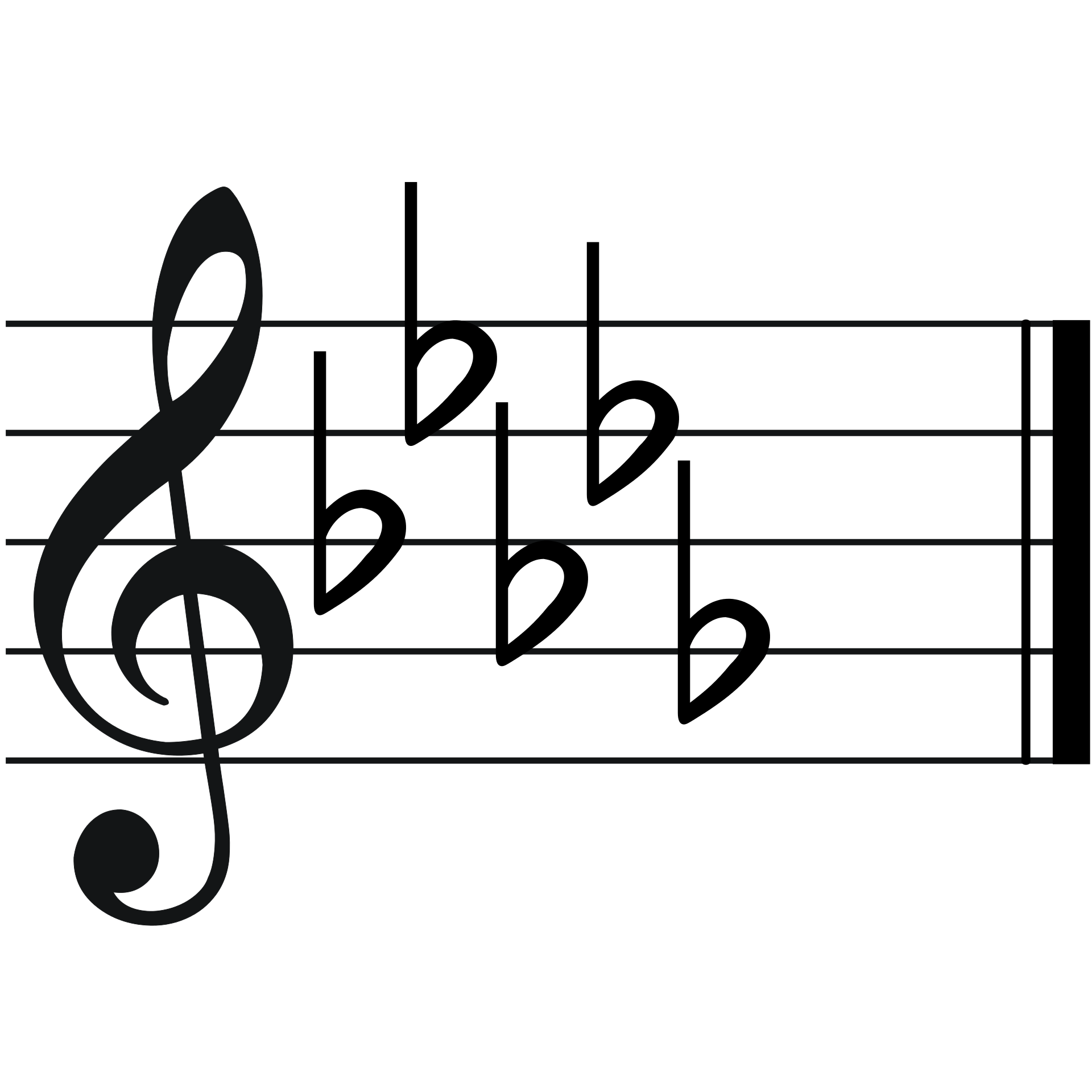 <p>Key with five flats</p>