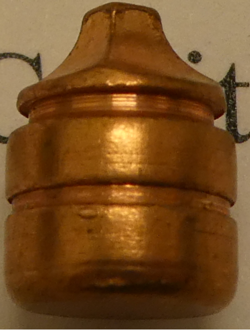 <p>The bullet of which cartridge is shown in this photo?</p>