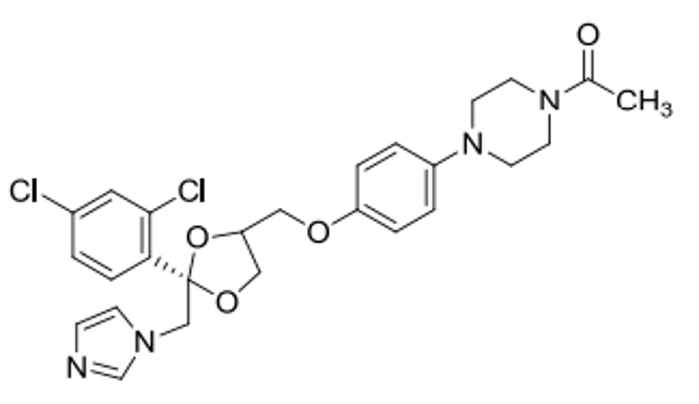 <p>systemic azole used for candidiasis (not first line)</p>