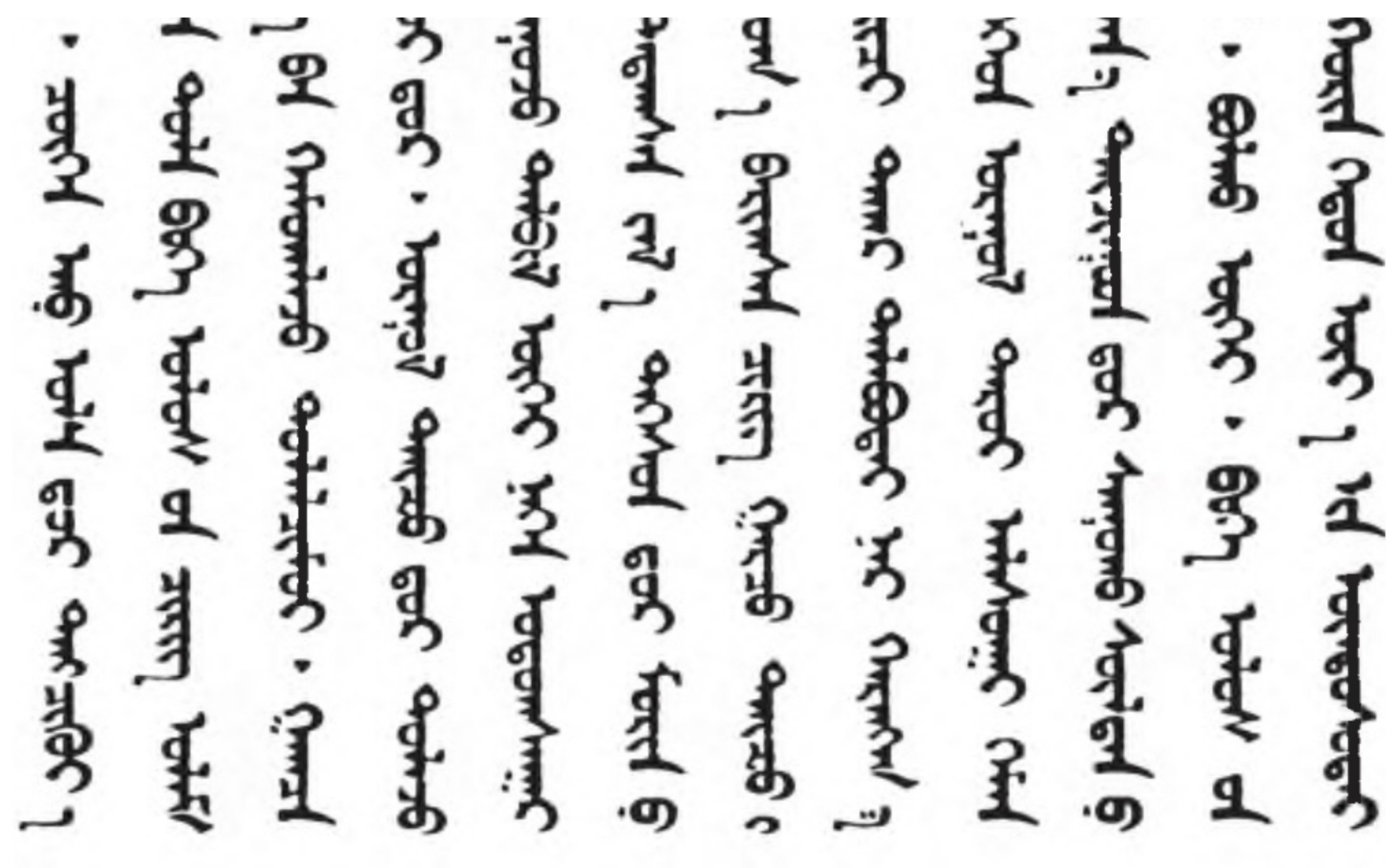 <p>based on Old Uighur</p>