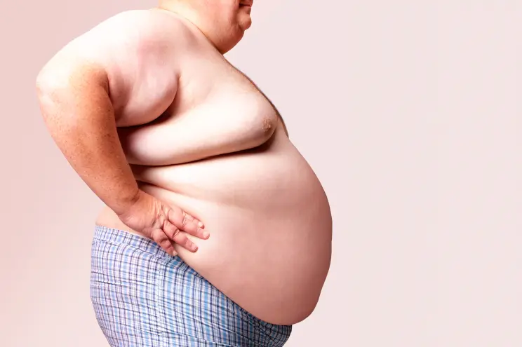 <p>(adj.) Extremely fat in a way that is dangerous to health.</p>