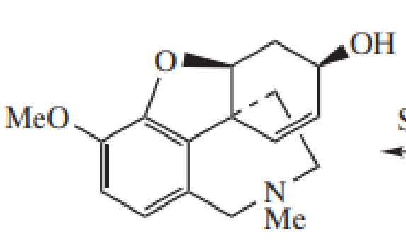 <p>an amaryllidaceae alkaloid from Galanthus sp., Narcissus sp., Leucojum sp. </p><p>Reversible AChE inhibitor </p><p>Enhances cognitive function in Alzheimer’s</p>