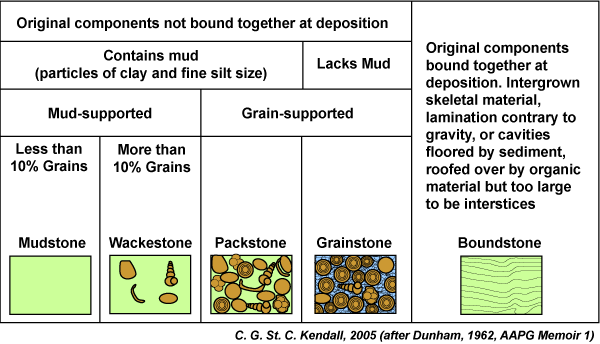 <p>Dunham classification scheme</p>