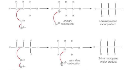<p>Which one is the major product and which yield is smaller</p>