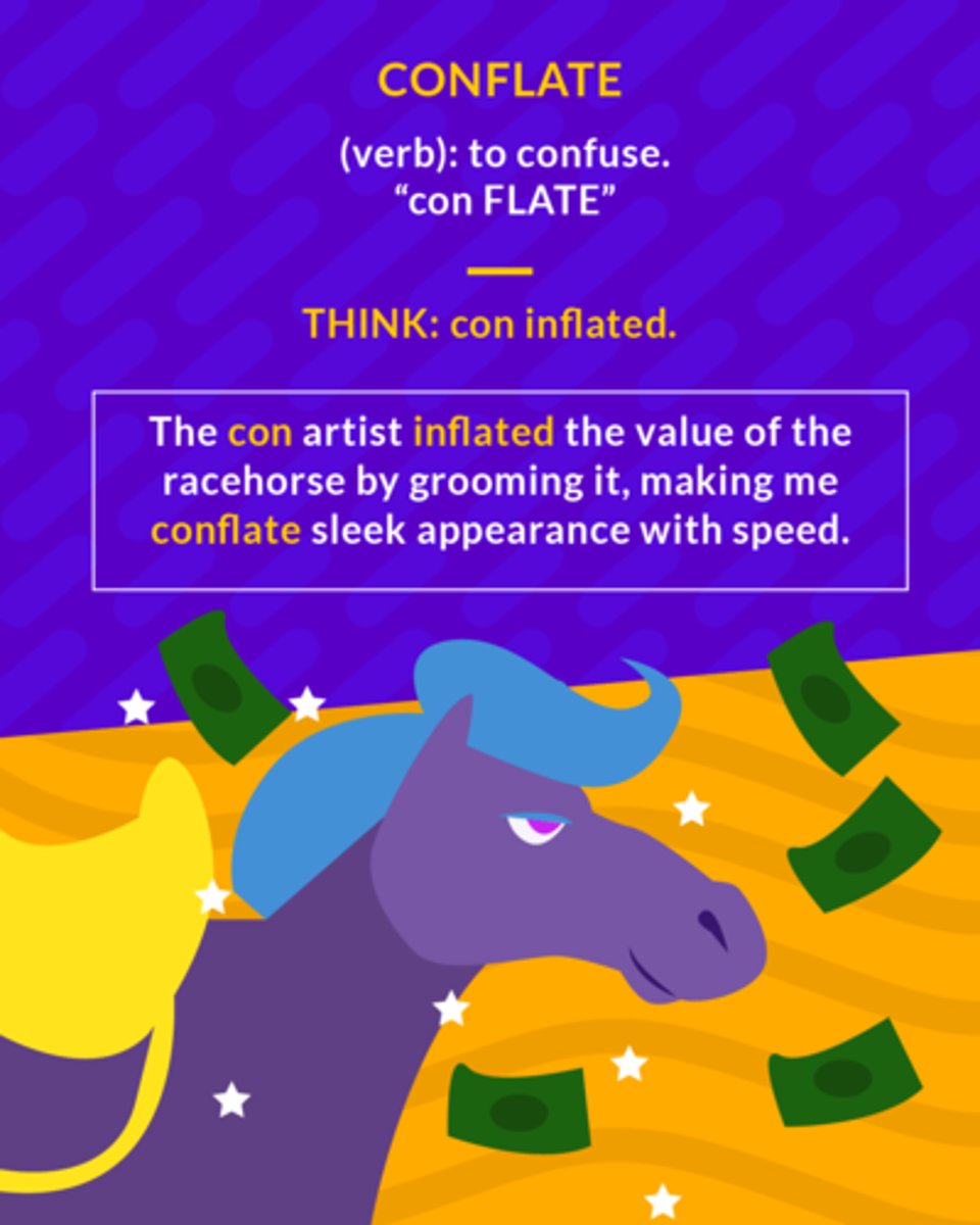 <p>(verb) to confuse</p>