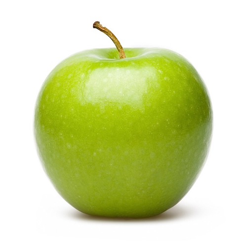 unequal sides with a green color. Easily identifiable, these apples stand out from the rest due to their green color.