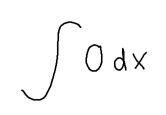 <p>The integral of 0</p>