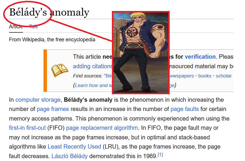 <p>Belady’s Anomaly</p>