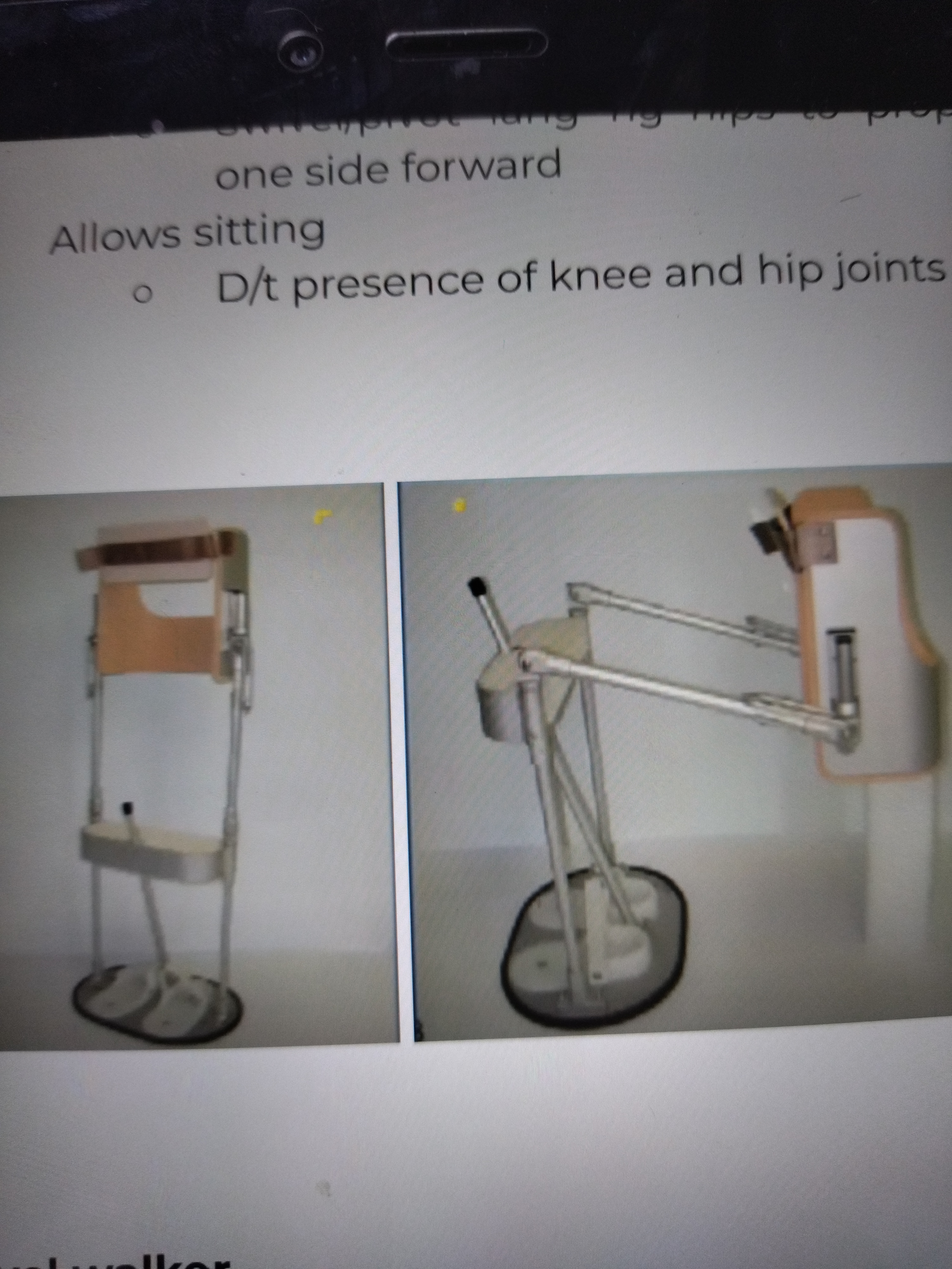 * Aka swivel orthosis
* Used in 2 1/2 - 5 yrs old
* Requires adequate standing frame use