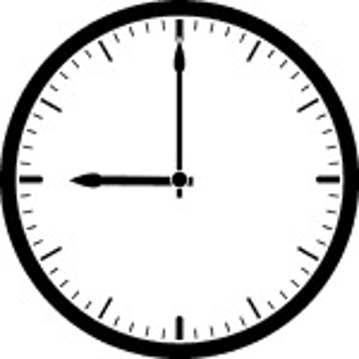 <p>It's nine o'clock.</p>