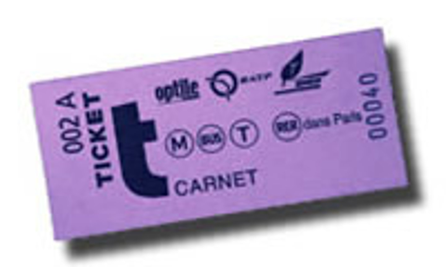 <p>metro/subway ticket</p>