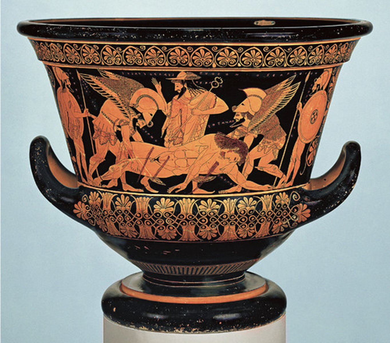 <p>what is depicted on the Euphronius vase</p>