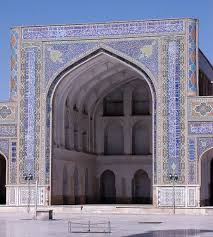 A vaulted space or hall that is typically open at one end, common in Islamic architecture.