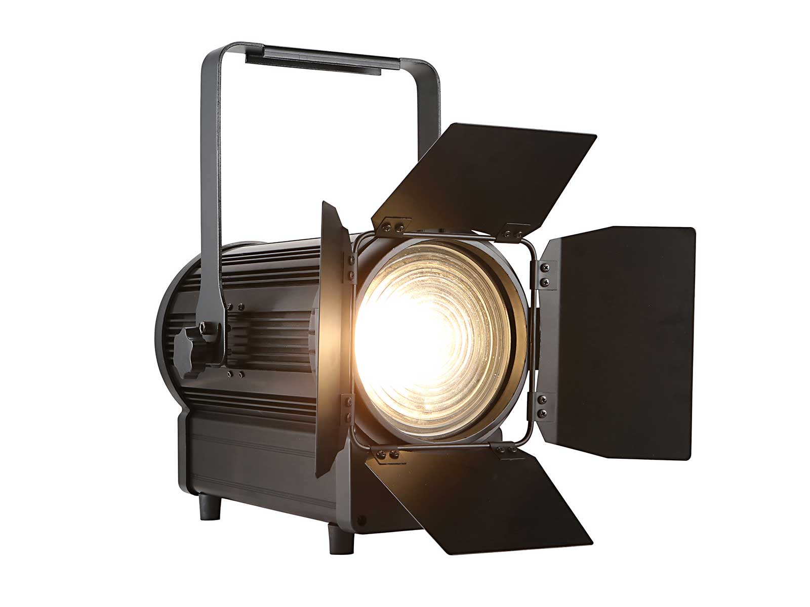 <p>a soft-edged spotlight that offers more control over the angle of the beam than a flood light.</p>