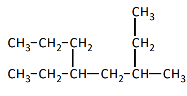 <p>What is the longest chain in the molecule</p>