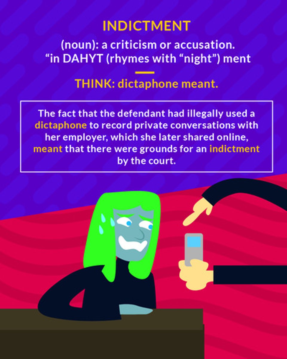 <p>the act of accusing; a formal accusation</p><p>(noun) an accusation</p>