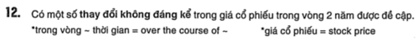 <p>There were some slight shifts in the stock price over the course of the two years in question.</p>