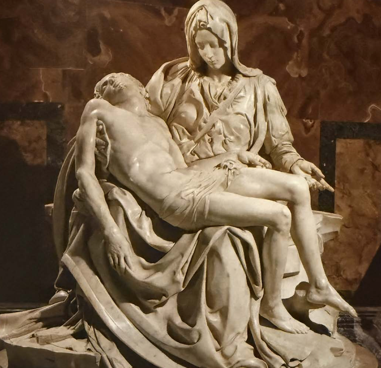 <p>What is this piece? When was it made and where? How did Michelango reinvent the work? Can you tell me some important classical elements about the work?</p>