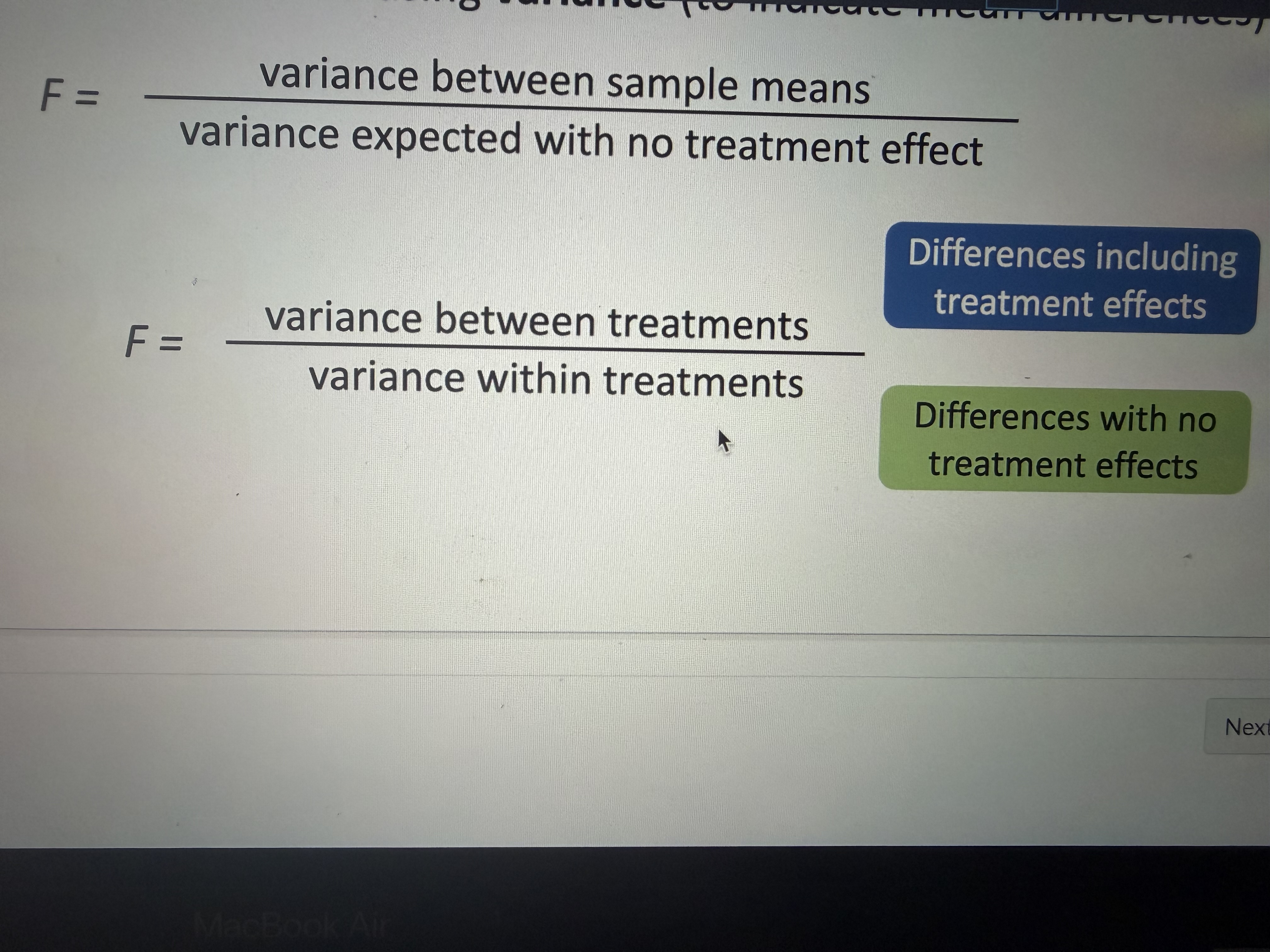 <p>Do we want a large f value</p>