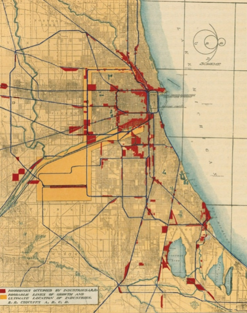 <ul><li><p><span>City beautiful </span></p></li><li><p><span>Movement inspired by the 1893 exposition in Chicago, which sought to build grand plazas surrounded by monumental Beaux-Arts buildings.</span></p></li><li><p><span>grand scale</span></p></li><li><p><span>1st traffic infrastructure</span></p></li><li><p><span>chicago loop</span></p></li><li><p><span>train</span></p></li><li><p><span>downtown </span></p></li><li><p><span>districts</span></p></li><li><p><span>consolidate RR track, make waterfront, like fair</span></p></li><li><p><span>linear parks</span></p></li><li><p><span>business elites didn’t wanna give up property </span></p></li><li><p><span>people with plans want economic growth</span></p></li></ul><p></p>