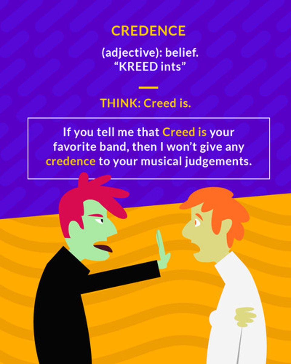 <p>(noun) belief</p>