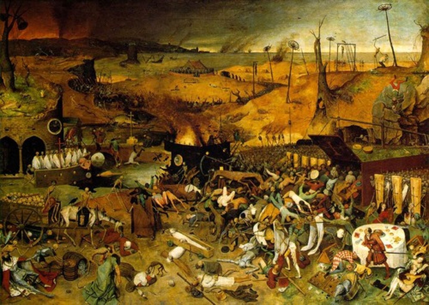 <p>When the bubonic/pneumonic plague killed between 75-200m people globally, between 1348-49</p>