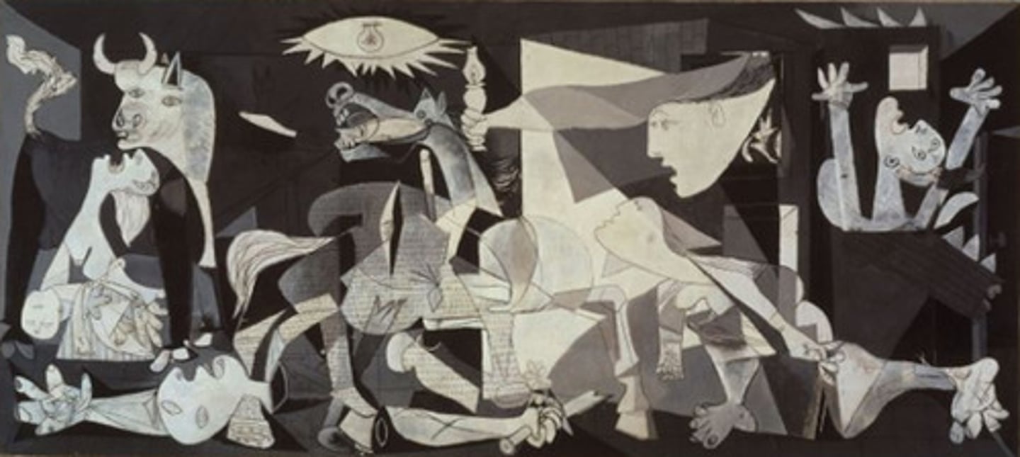 <p>a Spanish town that was brutally bombed and was full of innocent civilians it was supposed to encourage fear, Picasso painted a famous painting capturing this event</p>