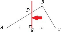 a line that intersects a line segment at its midpoint and is perpendicular to the line segment