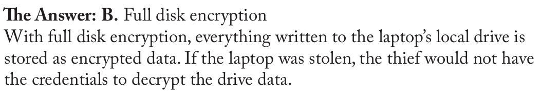 <p>Full disk encryption</p>