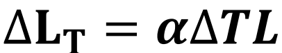 <p>α is coefficient of thermal expansion which is given.</p>