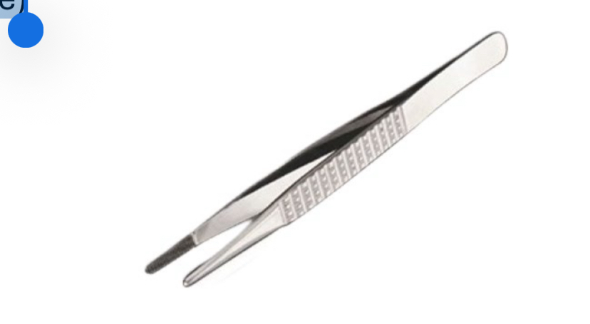 <p>Heavy forceps used for holding thick tissue (e.g., fascial closure)</p>