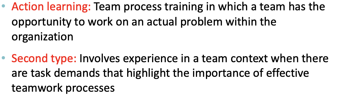 <p>use of team experiences so that they act more efficiently as unit</p><p></p><p></p>