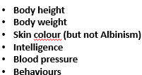 <ul><li><p>Refers to traits for which the phenotypes change gradually.</p><ul><li><p>i.e adult height in humans.</p></li></ul></li></ul><p></p>