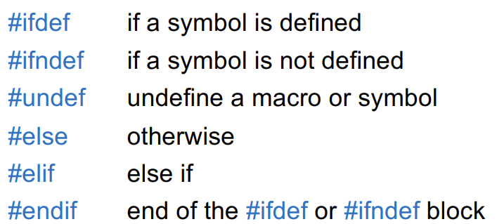 A way to specify certain conditions for compilation